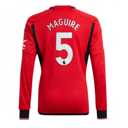 Moški Nogometni dresi Manchester United Harry Maguire #5 Domači 2023-24 Dolgi Rokav